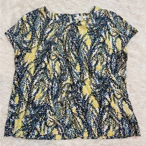 Boden Women's Blouse - Blue and Yellow Pattern
